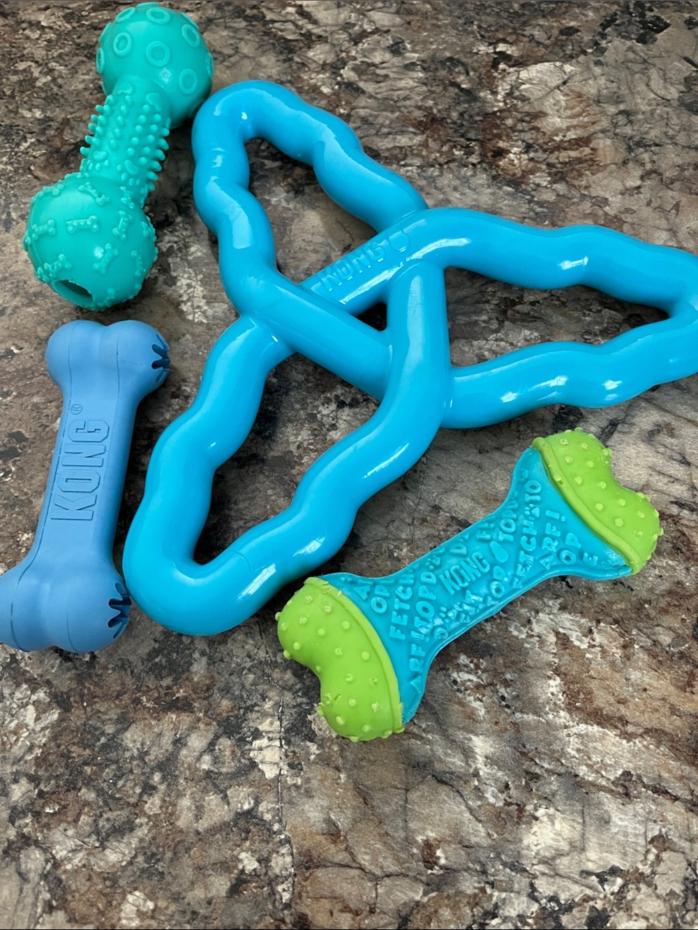 Kong Blue & Teal Interactive Dog Toys Lot 🐶